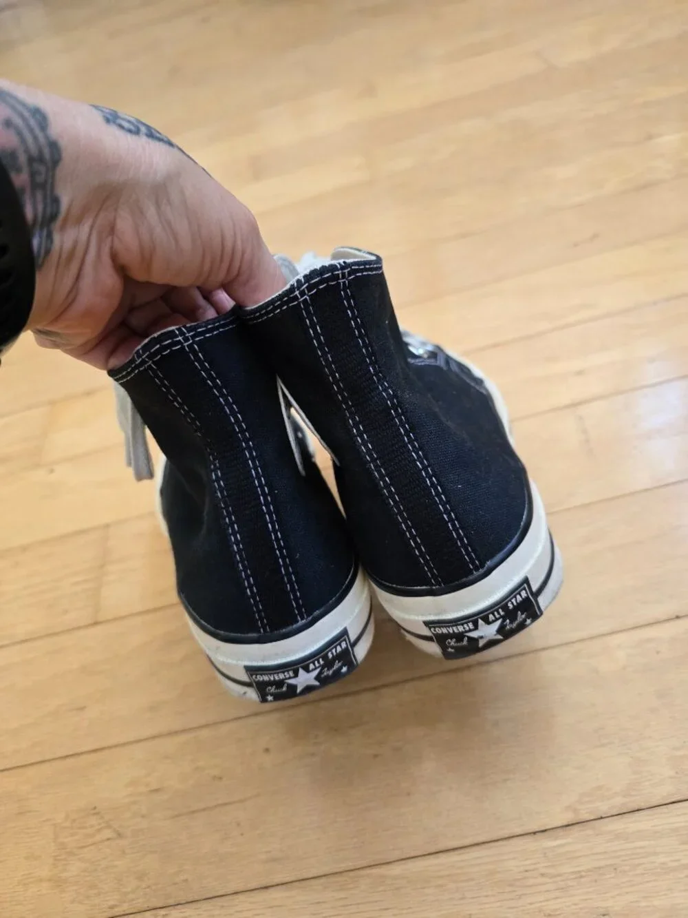 Converse Chuck 70 Heritage Edition Black Grunge High Top Sneakers | MENS 8